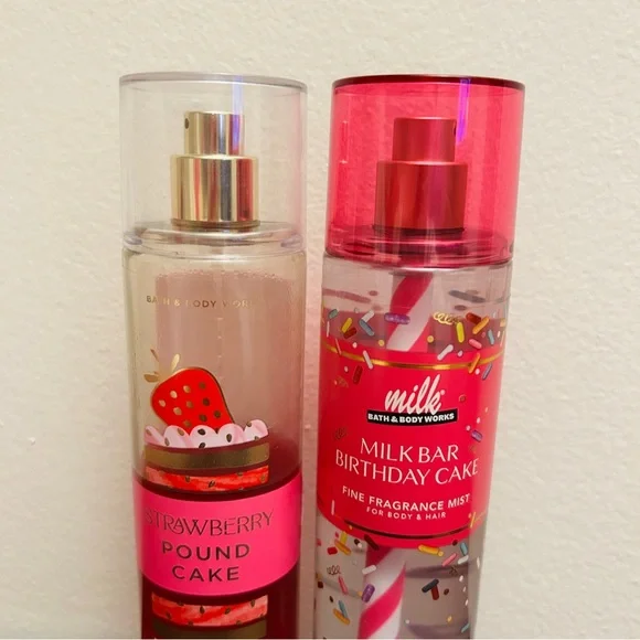 Bath and Body Works Milk Bar Birthday Cake and Strawberry Pound Cake FFM Set - Picture 2 of 3